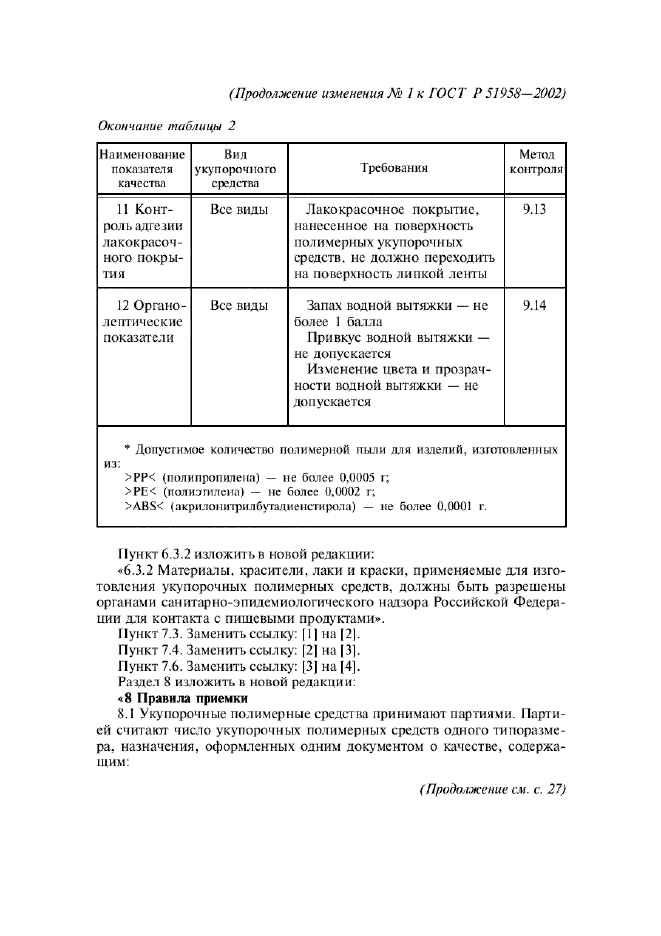 Изменение №1 к ГОСТ Р 51958-2002
