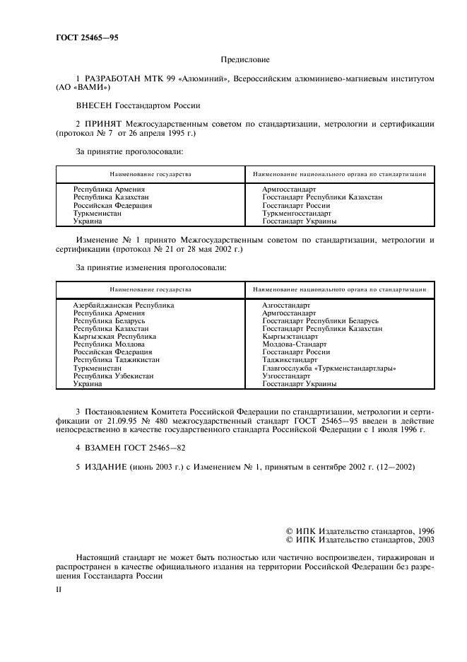 ГОСТ 25465-95